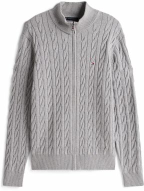 TOMMY HILFIGER Kardigán 'CLASSIC'  námornícka modrá / sivá / červená / biela