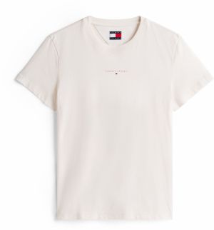 Tommy Jeans Tričko 'LINEAR'  svetločervená / biela