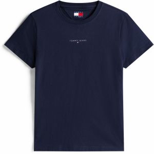 Tommy Jeans Tričko  námornícka modrá / biela