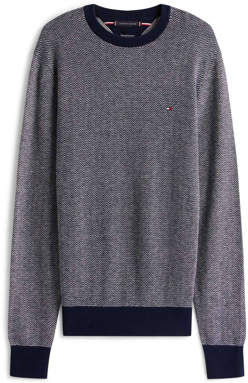 TOMMY HILFIGER Mikina  nebielená / námornícka modrá