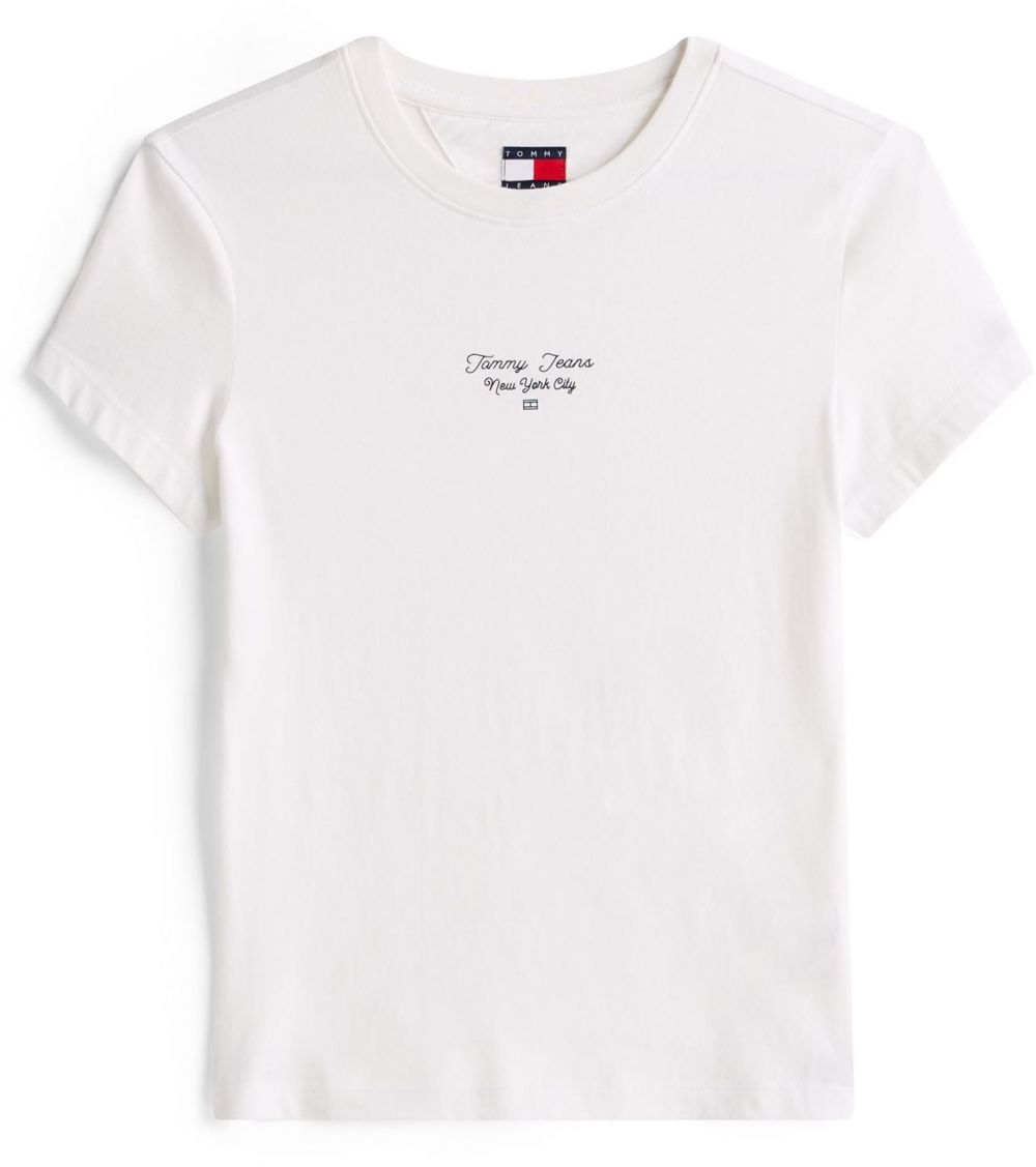 Tommy Jeans Tričko 'Ess'  tmavomodrá / biela