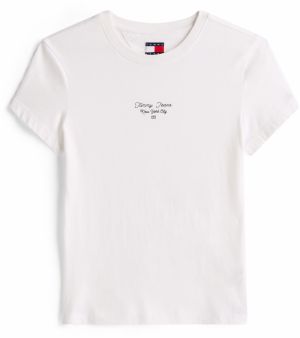 Tommy Jeans Tričko 'Ess'  tmavomodrá / biela