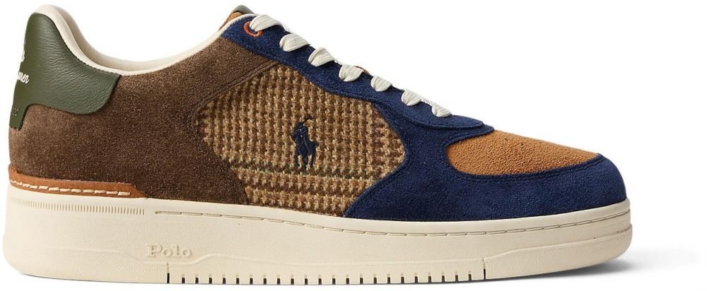 Polo Ralph Lauren Nízke tenisky 'MASTERS CRT'  námornícka modrá / hnedá / hnedá / zelená