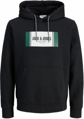 JACK & JONES Mikina 'JJHAYATO'  zelená / čierna / biela