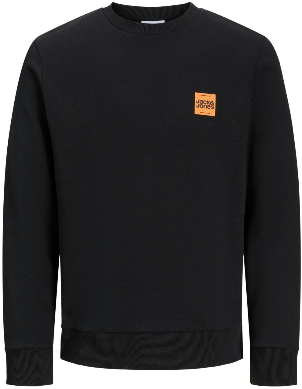 JACK & JONES Mikina 'JJBRANDY'  svetlooranžová / čierna