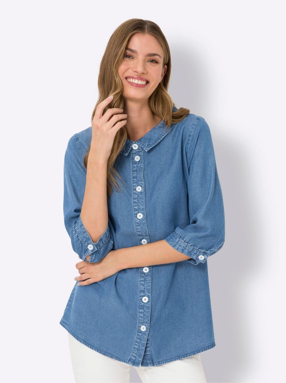 heine Blúzka  modrá denim
