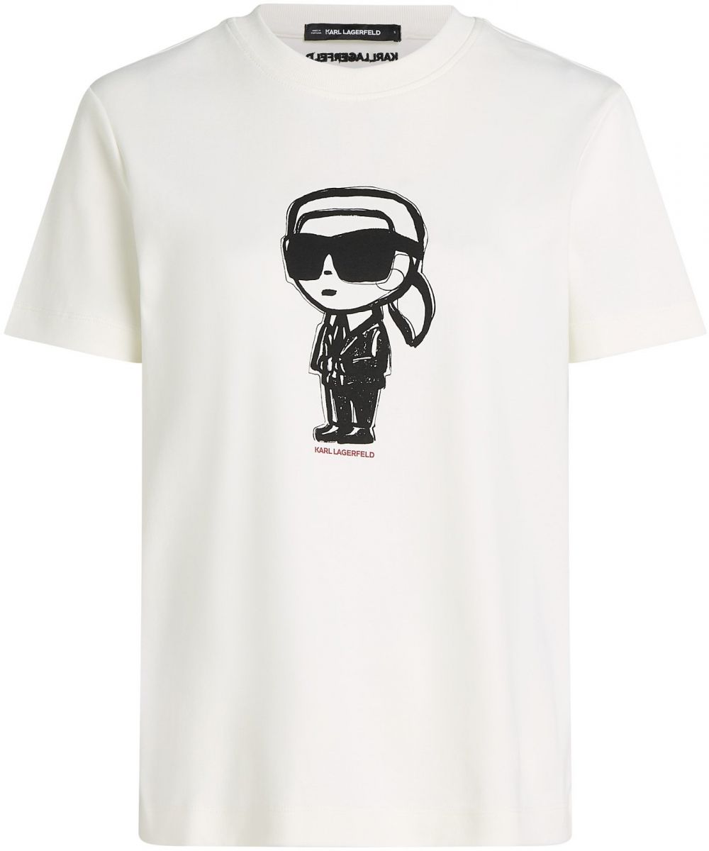 Karl Lagerfeld Tričko  čierna / biela