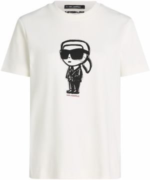 Karl Lagerfeld Tričko  čierna / biela
