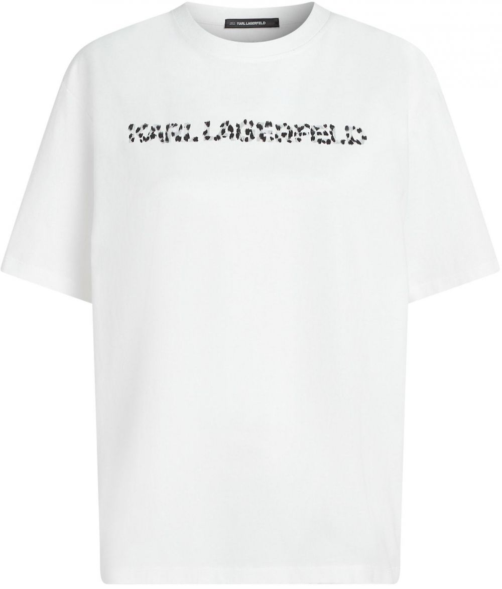 Karl Lagerfeld Tričko  čierna / biela