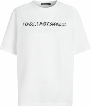 Karl Lagerfeld Tričko  čierna / biela