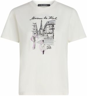 Karl Lagerfeld Tričko  čierna / biela