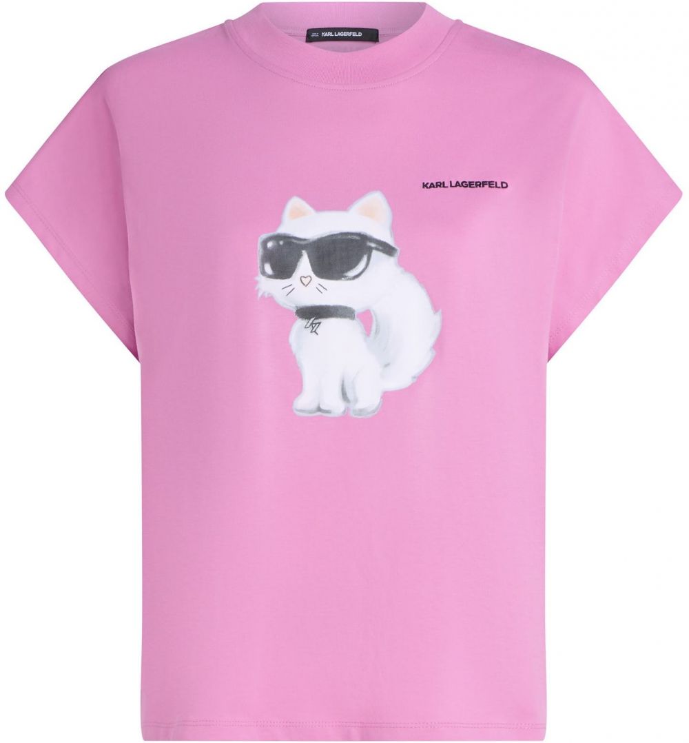 Karl Lagerfeld Tričko  telová / eozín / čierna / biela