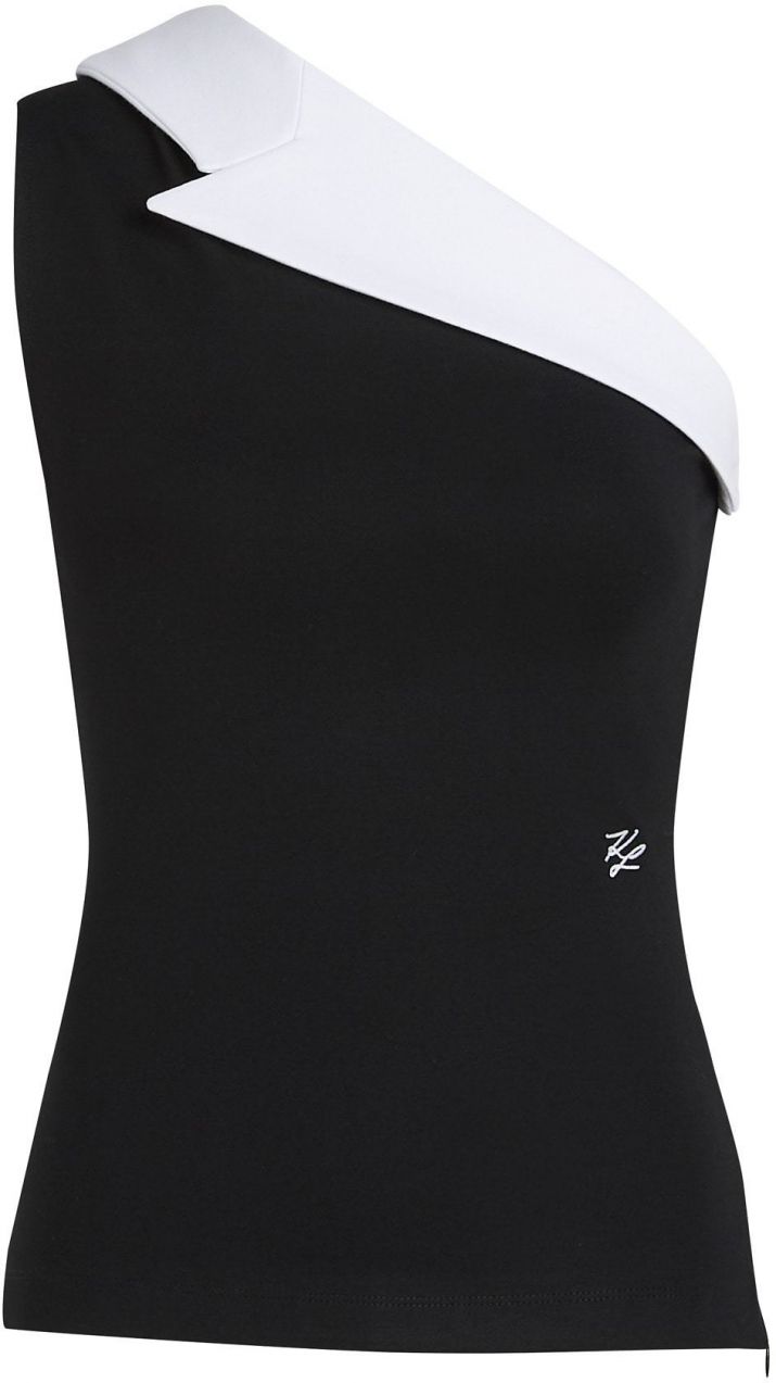 Karl Lagerfeld Top  čierna / biela