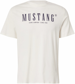 MUSTANG Tričko 'Austin'  tmavomodrá / šedobiela