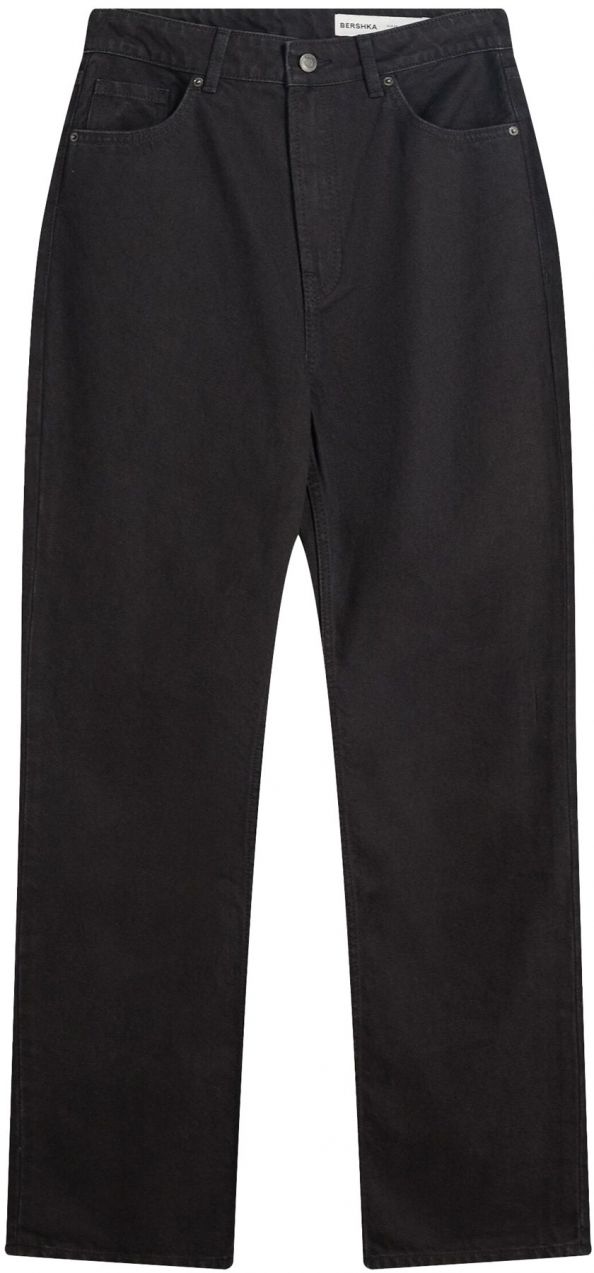 Bershka Džínsy  čierny denim