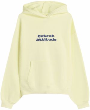 Bershka Mikina  tmavomodrá / limetková