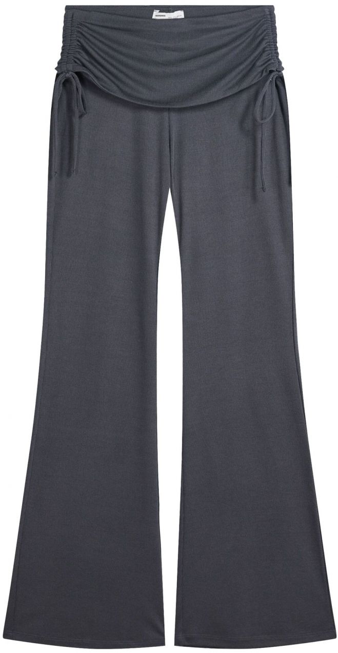 Bershka Nohavice  tmavosivá
