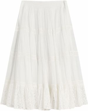 Bershka Sukňa  krémová