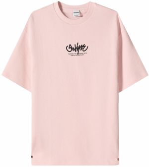 Bershka Tričko  rosé / čierna