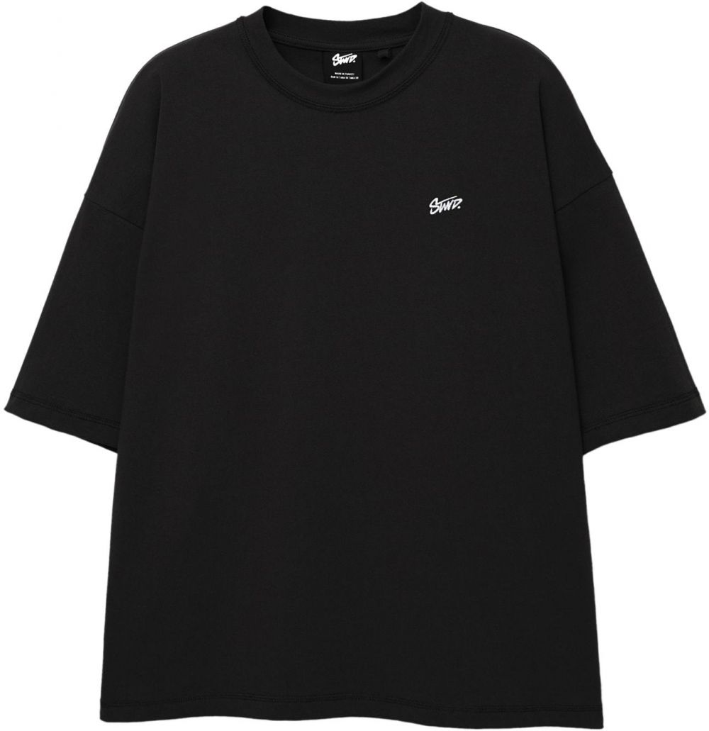 Pull&Bear Tričko  čierna / biela