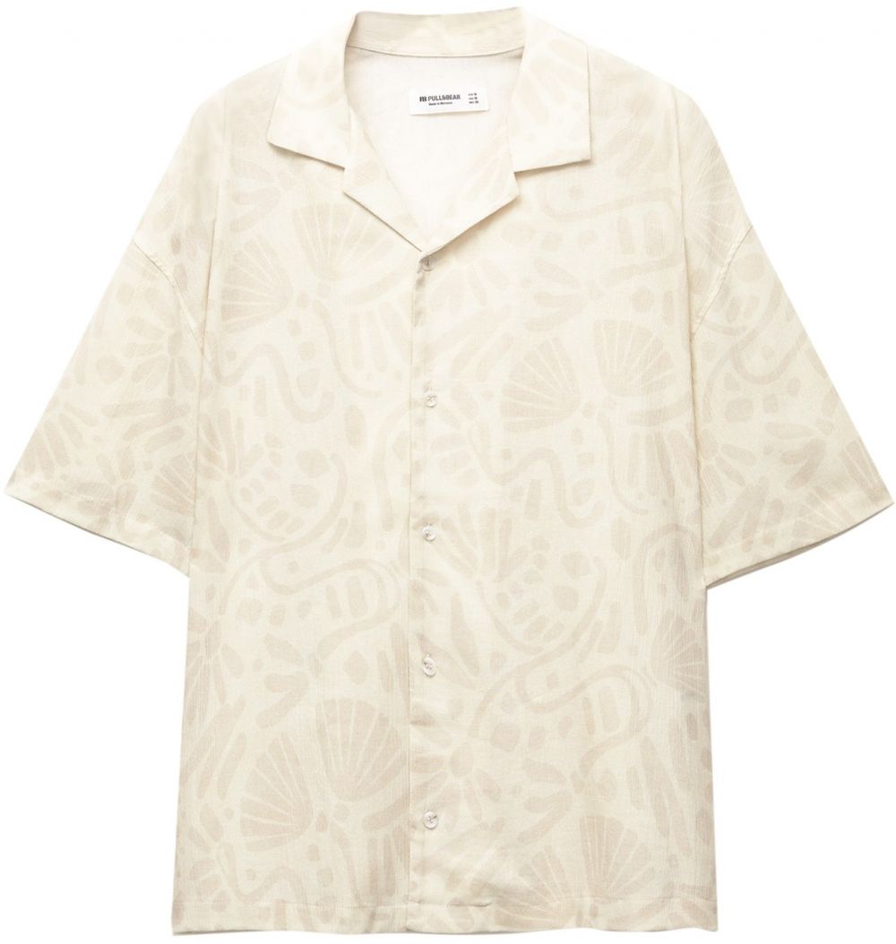 Pull&Bear Košeľa  nebielená / piesková