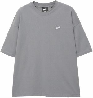Pull&Bear Tričko 'STWD'  dymovo modrá / biela