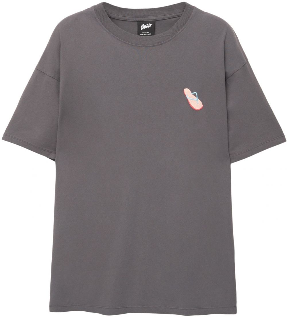 Pull&Bear Tričko 'STWD SUMMER TENSION  04 FLIP FLO'  nebesky modrá / čadičová / rosé / brusnicová