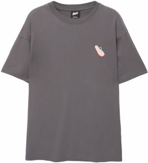 Pull&Bear Tričko 'STWD SUMMER TENSION  04 FLIP FLO'  nebesky modrá / čadičová / rosé / brusnicová