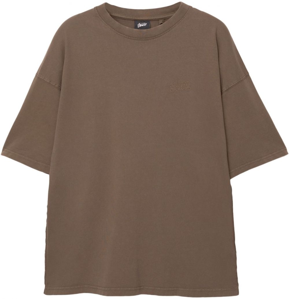 Pull&Bear Tričko 'STWD'  čokoládová