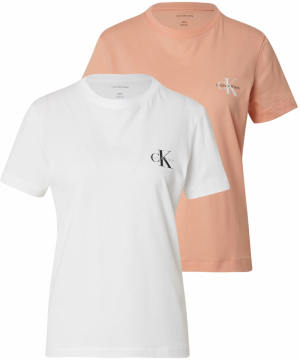 Calvin Klein Jeans Tričko  marhuľová / čierna / biela