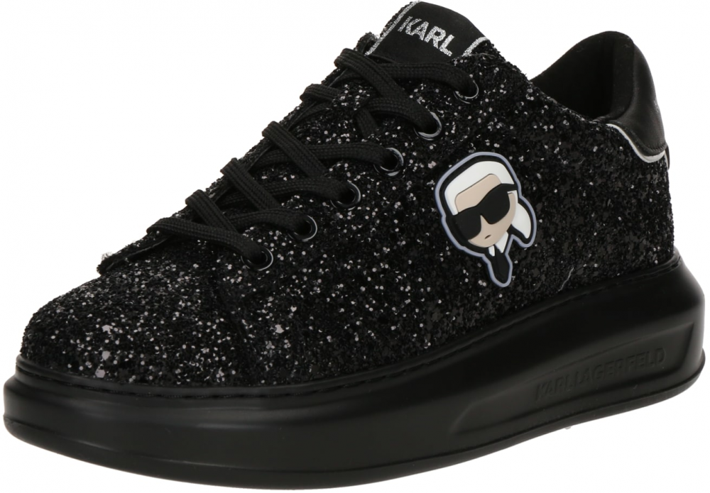 Karl Lagerfeld Nízke tenisky  čierna / biela