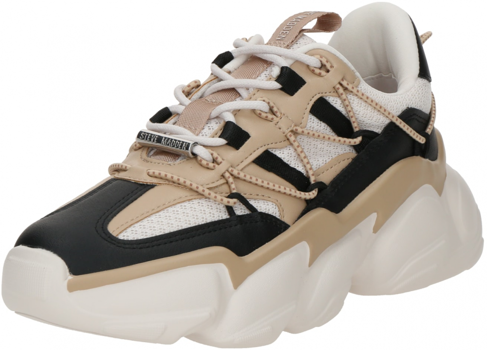 STEVE MADDEN Nízke tenisky 'SPECTATOR'  béžová / čierna / biela