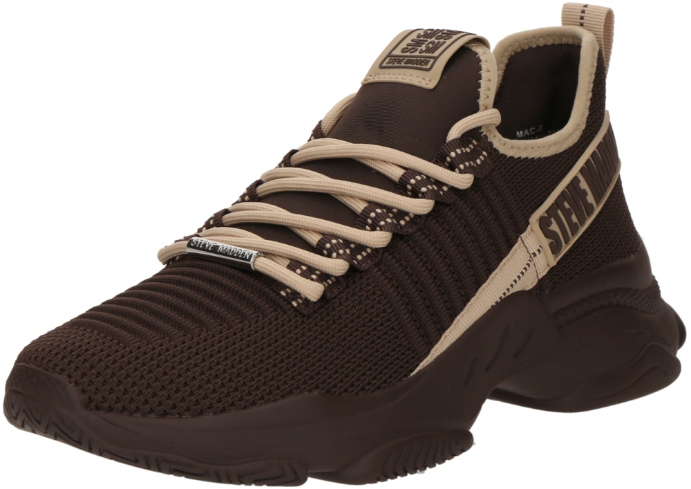 STEVE MADDEN Nízke tenisky 'MAC-E'  tmavobéžová / čierna