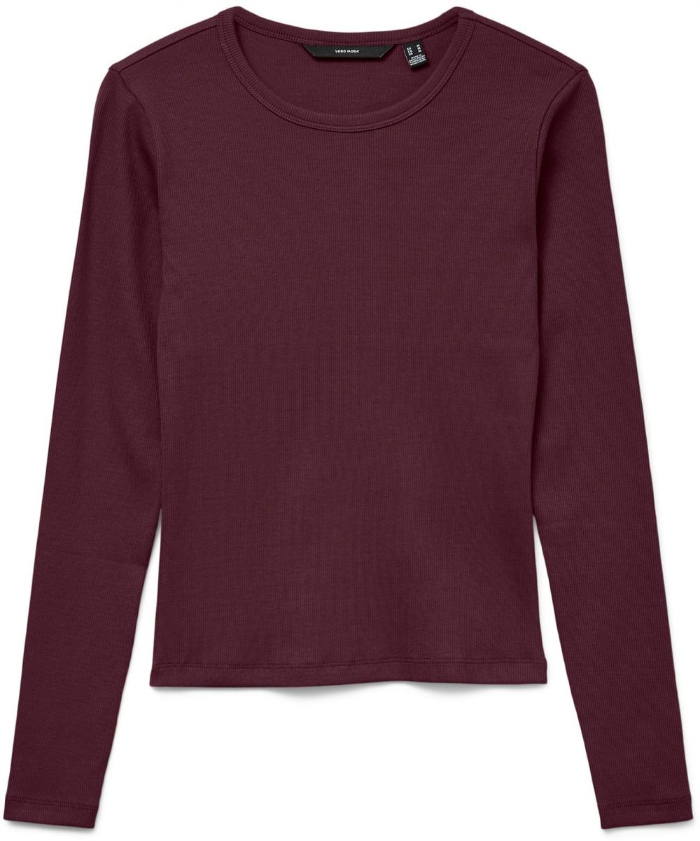VERO MODA Tričko 'VMCHLOE'  vínovo červená