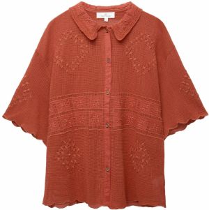 Pull&Bear Blúzka  hrdzavo červená