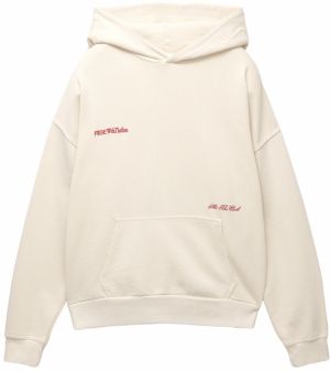 Pull&Bear Mikina 'PACIFIC'  slonová kosť / brusnicová