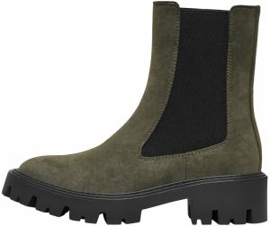 ONLY Chelsea čižmy 'ONLBETTY'  čokoládová / zelená