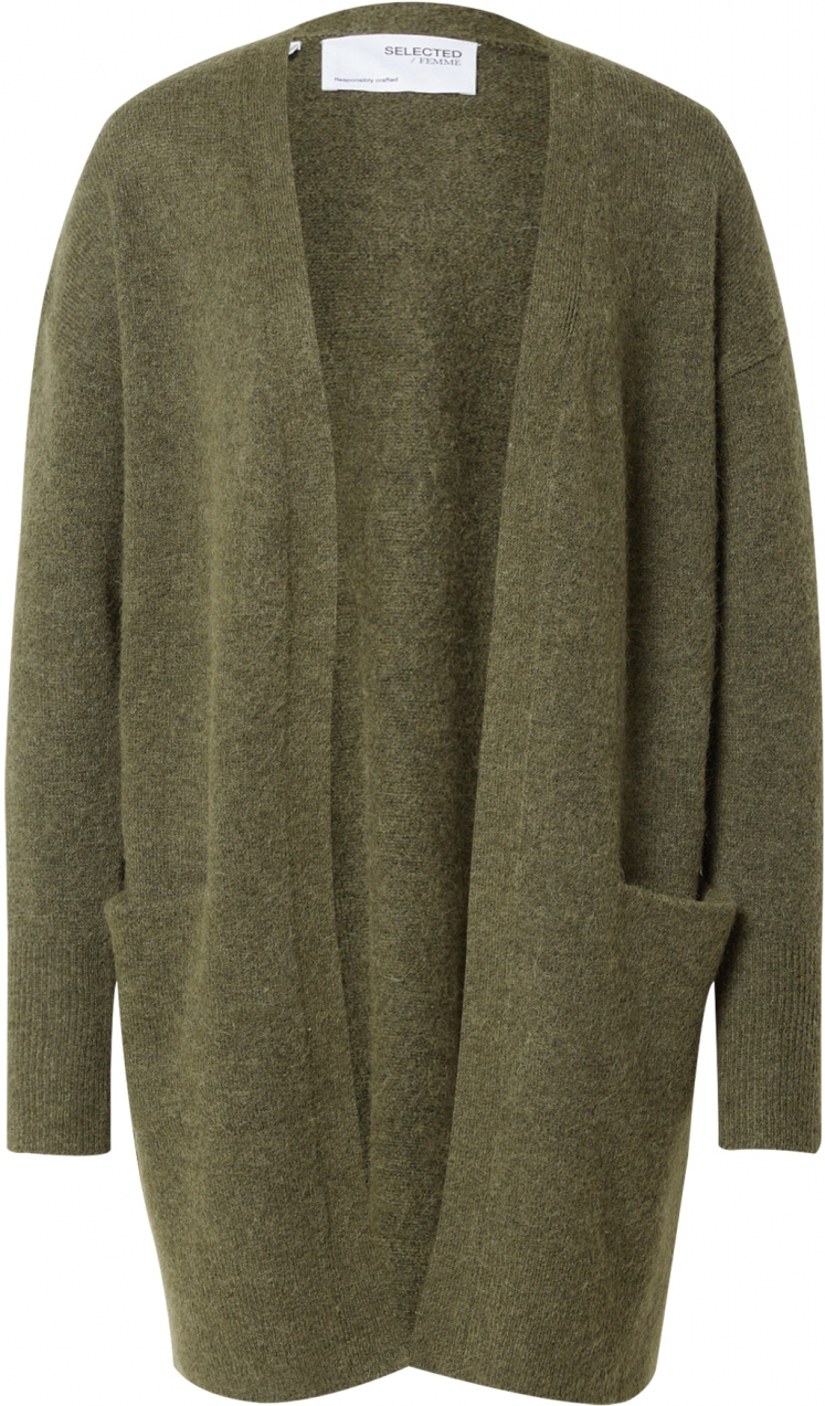 SELECTED Kardigán 'Lulu'  kaki