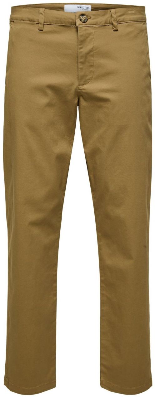 SELECTED Chino nohavice 'New Miles'  hnedá