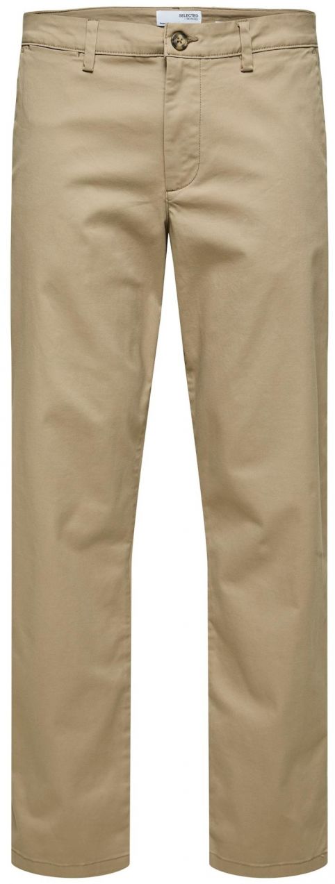 SELECTED Chino nohavice 'New Miles'  farba ťavej srsti / čierna / biela