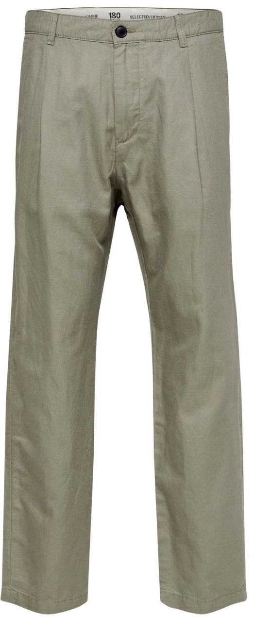 SELECTED Plisované nohavice 'Jones'  kaki