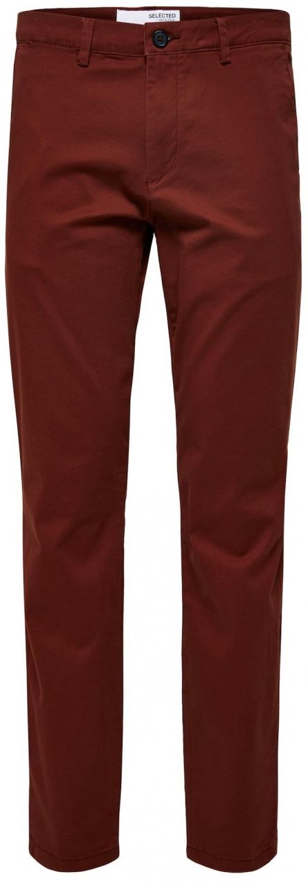 SELECTED Chino nohavice 'Miles Flex'  gaštanová