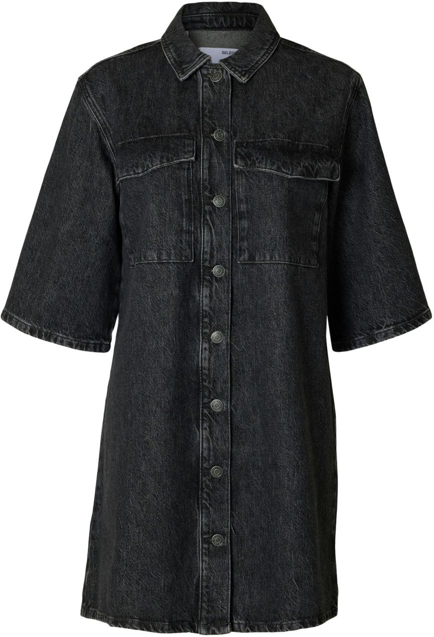 SELECTED Košeľové šaty 'HARPER'  čierny denim