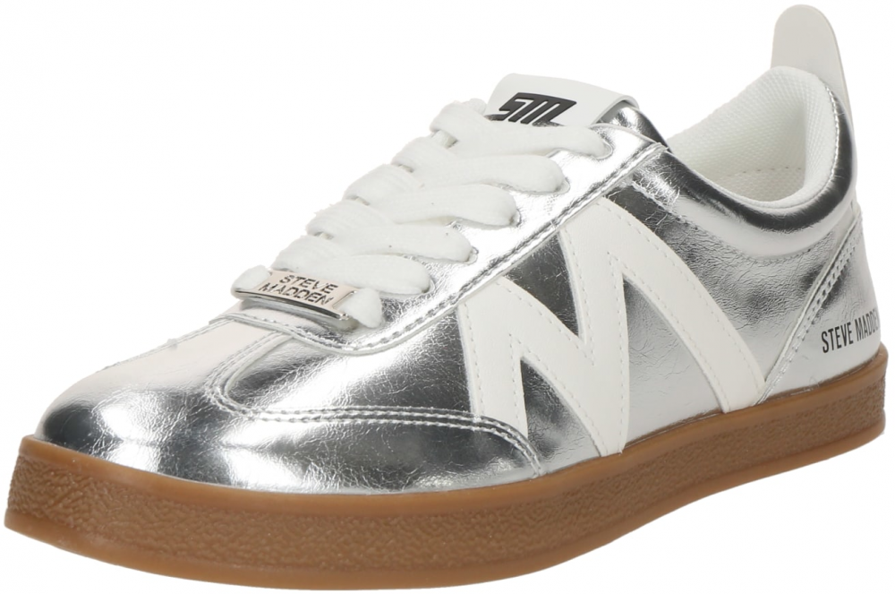 STEVE MADDEN Nízke tenisky 'Degree'  strieborná / biela
