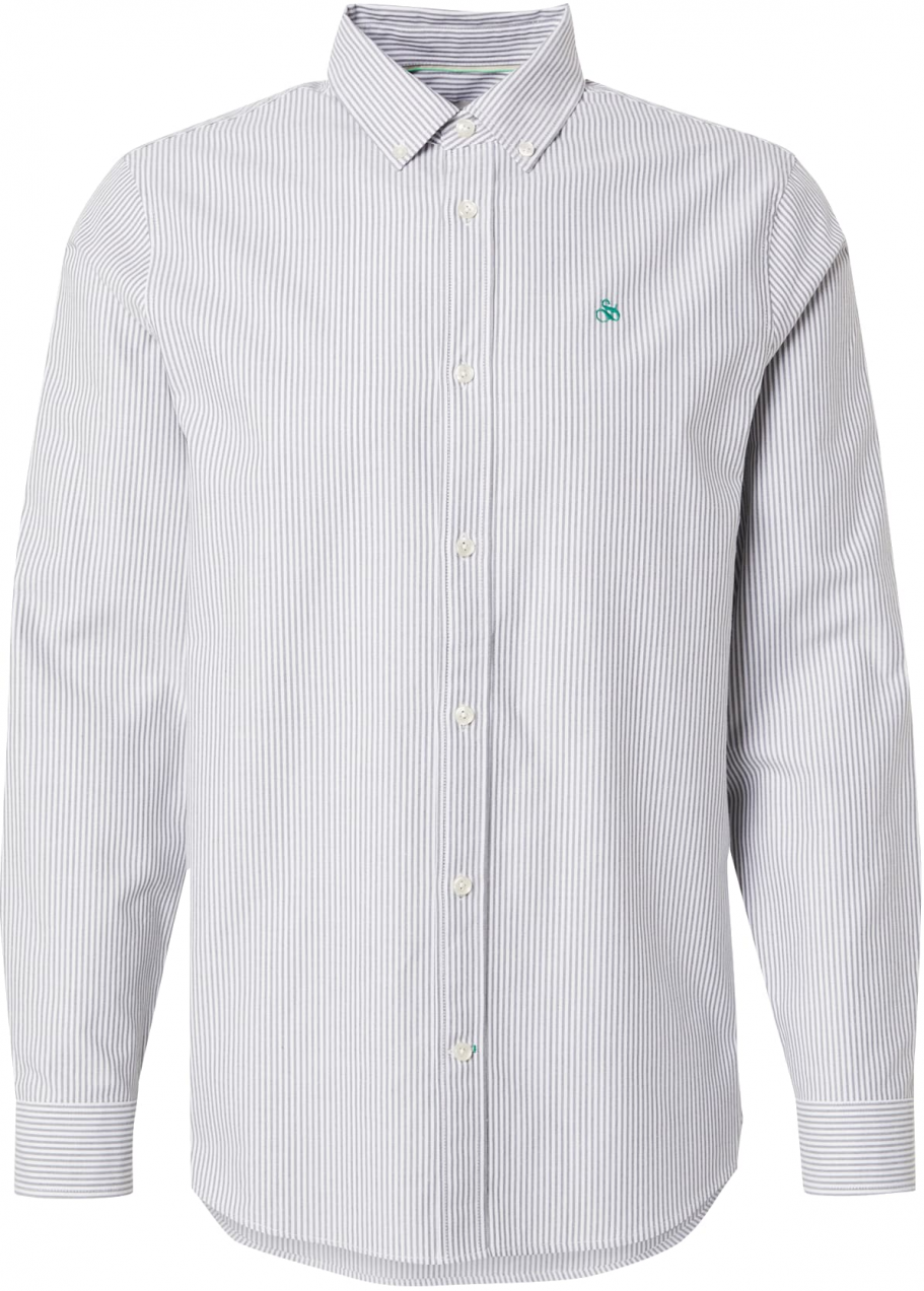 SCOTCH & SODA Košeľa 'Seasonal Core'  zelená / biela