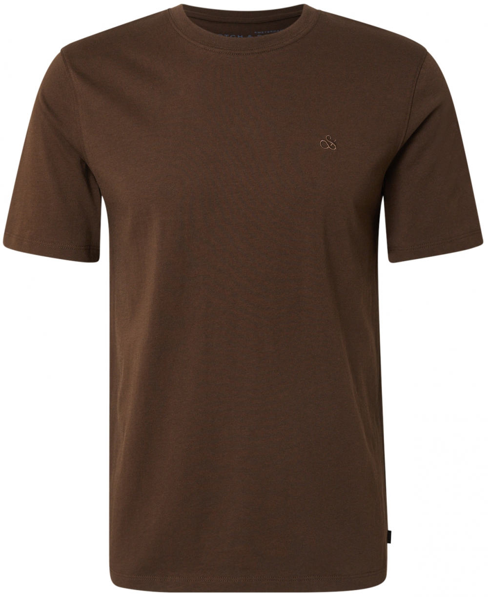 SCOTCH & SODA Tričko 'Seasonal Core'  hnedá