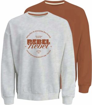 JJ Rebel Mikina 'JREBGRAY'  karamelová / svetlosivá