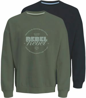 JJ Rebel Mikina 'JREBGRAY'  zelená / pastelovo zelená / čierna