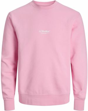 JACK & JONES Mikina 'JJESOHO'  svetloružová / biela