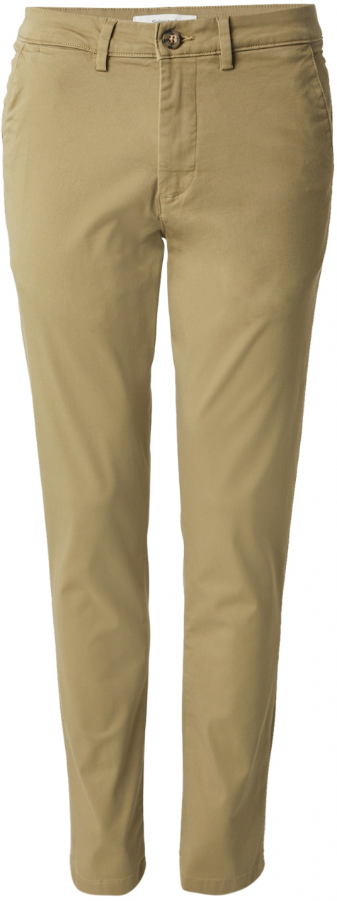 SELECTED Chino nohavice 'SLHNEW MILES FLEX'  olivová
